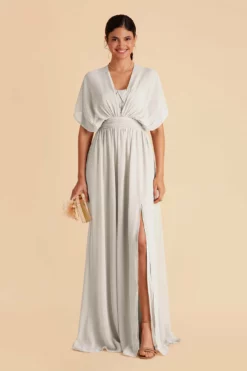 Grace Convertible Dress - Dove Gray -US Skirt Sales 2024 dove grey grace convertible slit bridesmaid dress 04