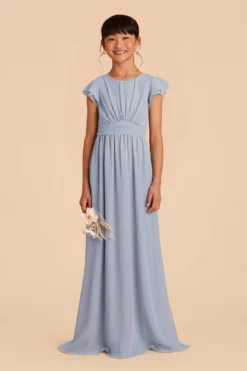 Celine Junior Dress - Dusty Blue