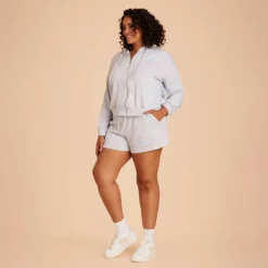 Zip Up Hoodie - Dusty Blue -US Skirt Sales 2024 dusty blue hoodie plus size loungewear 02 92c03848 9176 43c6 a0fc c89f28e994c5
