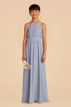 Sienna Junior Dress - Dusty Blue