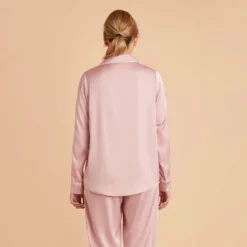 Jonny Satin Long Sleeve Pajama Top - Dusty Pink 21 Jonny Satin Long Sleeve Pajama Top - Dusty Pink -US Skirt Sales 2024 dusty pink jonny satin long sleeve top bridesmaid pajamas 05 1