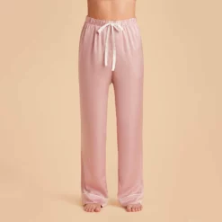 Jonny Satin Pajama Pants - Dusty Pink