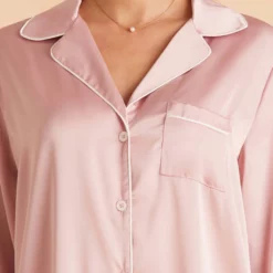 Kamryn Satin Sleepshirt - Dusty Pink -US Skirt Sales 2024 dusty pink kamryn satin sleepshirt bridesmaid pajamas TMS LIVE PREVIEW