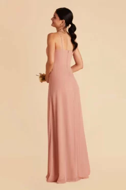 Chris Convertible Chiffon Dress - Dusty Rose -US Skirt Sales 2024 dusty rose chris convertible bridesmaid dress 01