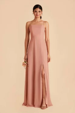 Chris Convertible Chiffon Dress - Dusty Rose -US Skirt Sales 2024 dusty rose chris convertible bridesmaid dress 02