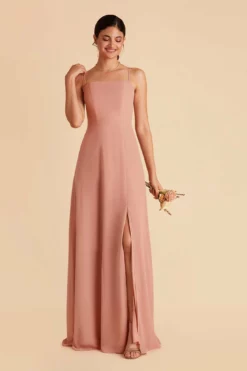 Chris Convertible Chiffon Dress - Dusty Rose -US Skirt Sales 2024 dusty rose chris convertible bridesmaid dress 03