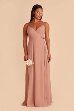 Cindy Chiffon Dress - Dusty Rose