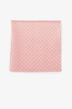 Didi Pocket Square - Dusty Rose Dot