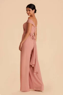 Gigi Convertible Jumpsuit - Dusty Rose -US Skirt Sales 2024 dusty rose gigi convertible bridesmaid dress 03