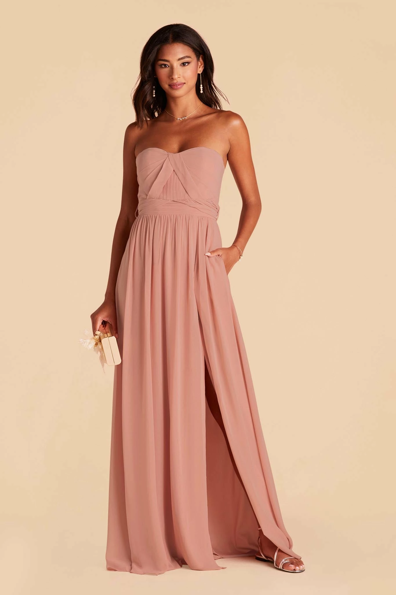 Grace Convertible Dress - Dusty Rose 3 Grace Convertible Dress - Dusty Rose - Image 3