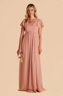 Hannah Empire Dress - Dusty Rose -US Skirt Sales 2024 dusty rose hannah convertible bridesmaid dress 01