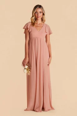Hannah Empire Dress - Dusty Rose -US Skirt Sales 2024 dusty rose hannah convertible bridesmaid dress 02