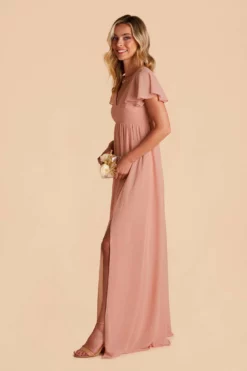 Hannah Empire Dress - Dusty Rose -US Skirt Sales 2024 dusty rose hannah convertible bridesmaid dress 05