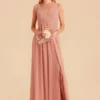 Laurie Empire Dress - Dusty Rose