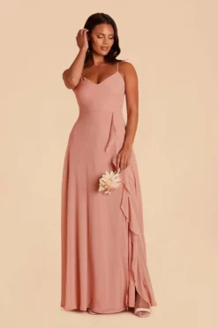 Theresa Chiffon Dress - Dusty Rose 8 Theresa Chiffon Dress - Dusty Rose -US Skirt Sales 2024 dusty rose theresa convertible bridesmaid dress 02