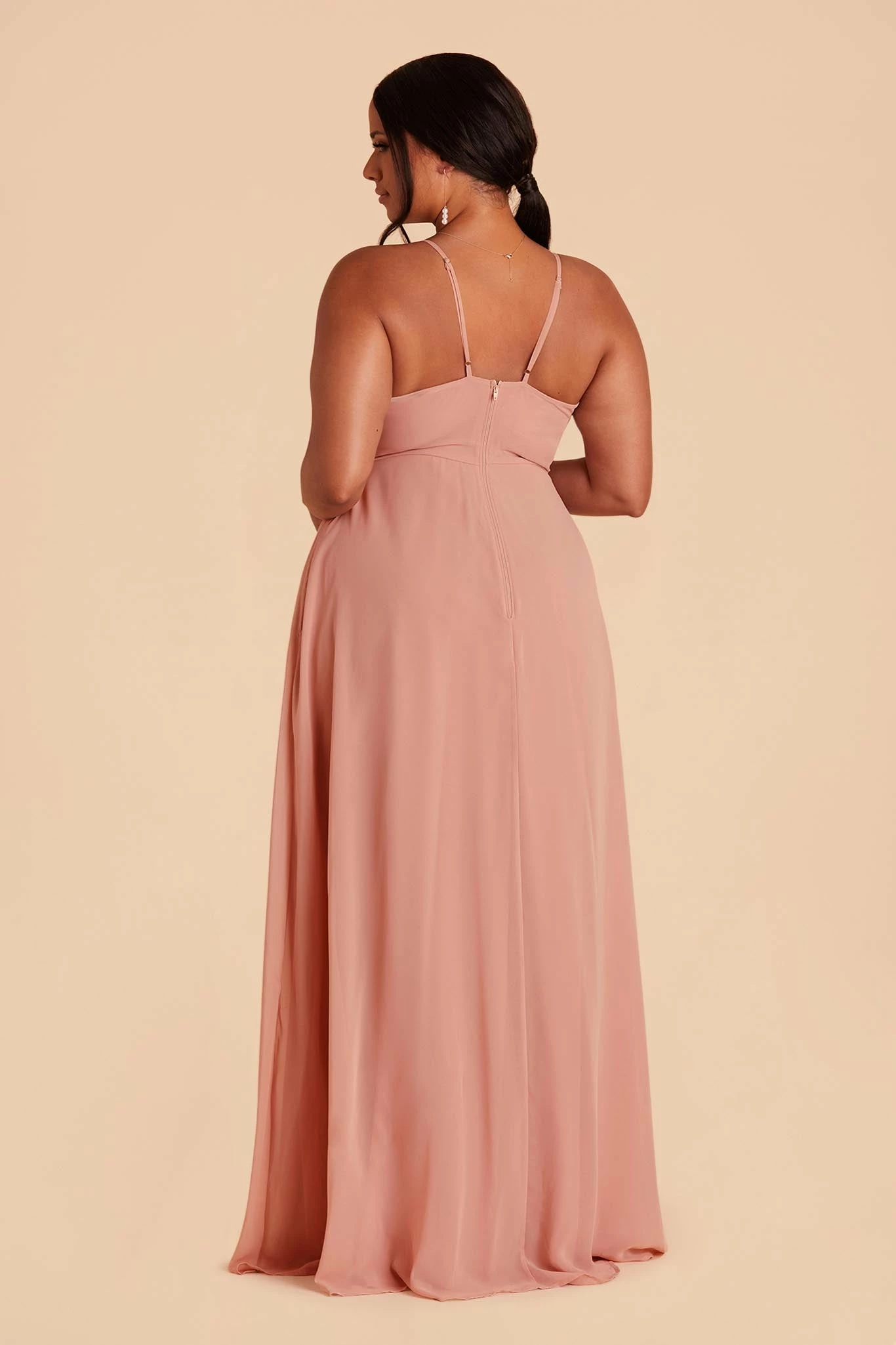 Theresa Chiffon Dress - Dusty Rose 6 Theresa Chiffon Dress - Dusty Rose - Image 6