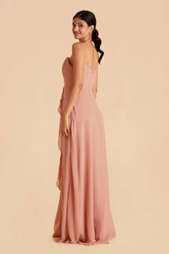 Winnie Convertible Chiffon Dress - Dusty Rose -US Skirt Sales 2024 dusty rose winnie convertible bridesmaid dress 01