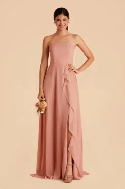 Winnie Convertible Chiffon Dress - Dusty Rose -US Skirt Sales 2024 dusty rose winnie convertible bridesmaid dress 02