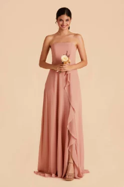 Winnie Convertible Chiffon Dress - Dusty Rose