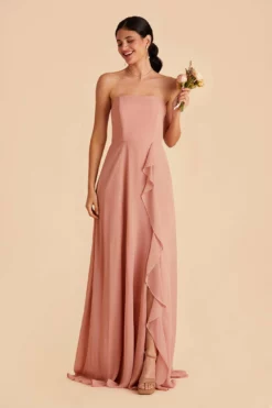 Winnie Convertible Chiffon Dress - Dusty Rose -US Skirt Sales 2024 dusty rose winnie convertible bridesmaid dress 04