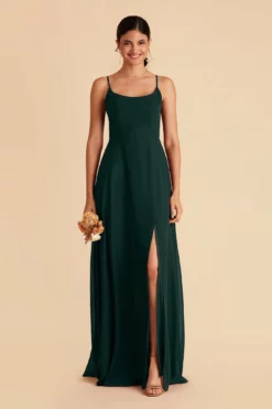 Amy Chiffon Dress - Emerald
