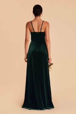 Ash Velvet Dress - Emerald -US Skirt Sales 2024 emerald ash velvet bridesmaid dress 03
