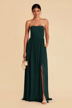 August Convertible Dress - Emerald 11 August Convertible Dress - Emerald -US Skirt Sales 2024 emerald august convertible slit bridesmaid dress 02