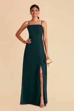 Chris Convertible Chiffon Dress - Emerald
