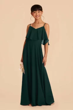 Janie Convertible Junior Dress - Emerald -US Skirt Sales 2024 emerald janie convertible junior bridesmaid dress 03