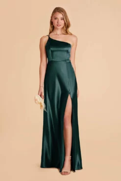 Kensie Shiny Satin Dress - Emerald