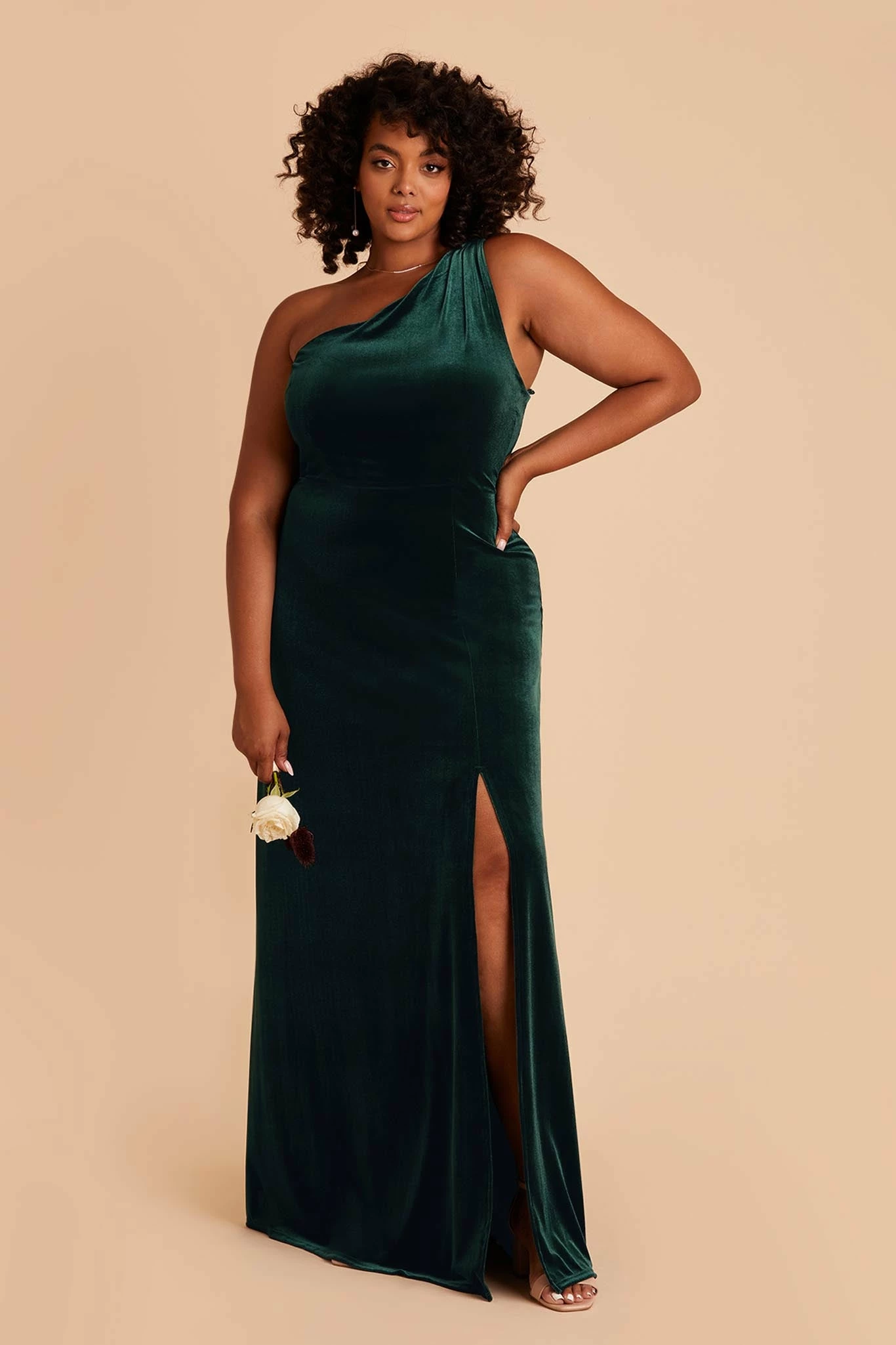 Kira Velvet Dress - Emerald 2 Kira Velvet Dress - Emerald - Image 2