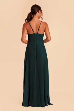 Theresa Chiffon Dress - Emerald -US Skirt Sales 2024 emerald theresa convertible slit bridesmaid dress 05