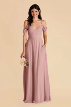 Devin Convertible Dress - English Rose -US Skirt Sales 2024 english rose devin convertible slit bridesmaid dress 02