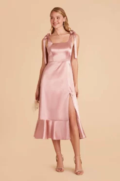 Eugenia Shiny Satin Convertible Midi Dress - English Rose -US Skirt Sales 2024 english rose eugenia convertible satin bridesmaid dress 02