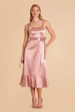 Eugenia Shiny Satin Convertible Midi Dress - English Rose -US Skirt Sales 2024 english rose eugenia convertible satin bridesmaid dress 03