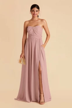 Grace Convertible Dress - English Rose 11 Grace Convertible Dress - English Rose -US Skirt Sales 2024 english rose grace convertible slit bridesmaid dress 02