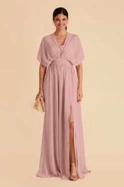 Grace Convertible Dress - English Rose 10 Grace Convertible Dress - English Rose -US Skirt Sales 2024 english rose grace convertible slit bridesmaid dress 03