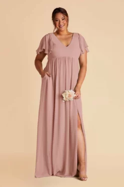 Hannah Empire Dress - English Rose -US Skirt Sales 2024 english rose hannah plus size bridesmaid dress 02