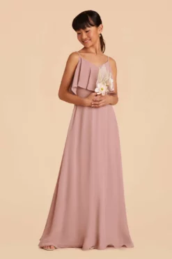 Janie Convertible Junior Dress - English Rose -US Skirt Sales 2024 english rose janie convertible slit junior bridesmaid dress 03