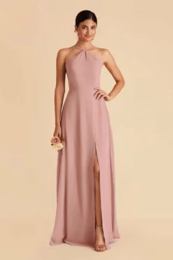 Juliet Chiffon Dress - English Rose -US Skirt Sales 2024 english rose juliet convertible slit bridesmaid dress 02