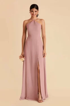 Juliet Chiffon Dress - English Rose -US Skirt Sales 2024 english rose juliet convertible slit bridesmaid dress 03