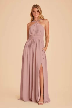 Kiko Chiffon Dress - English Rose