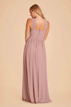 Kiko Chiffon Dress - English Rose -US Skirt Sales 2024 english rose kiko convertible slit bridesmaid dress 03