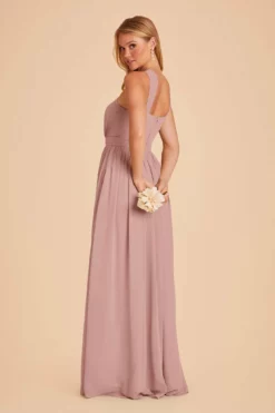 Kiko Chiffon Dress - English Rose -US Skirt Sales 2024 english rose kiko convertible slit bridesmaid dress 04