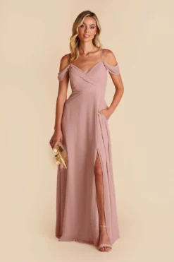 Spence Convertible Dress - English Rose 14 Spence Convertible Dress - English Rose -US Skirt Sales 2024 english rose spence convertible slit bridesmaid dress 01