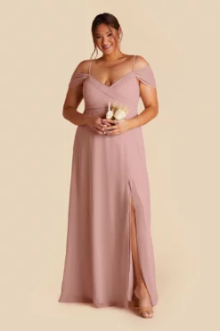 Spence Convertible Dress - English Rose 19 Spence Convertible Dress - English Rose -US Skirt Sales 2024 english rose spence convertible slit plus size bridesmaid dress 01