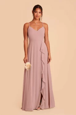 Theresa Chiffon Dress - English Rose