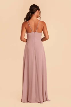 Theresa Chiffon Dress - English Rose -US Skirt Sales 2024 english rose theresa convertible slit bridesmaid dress 05