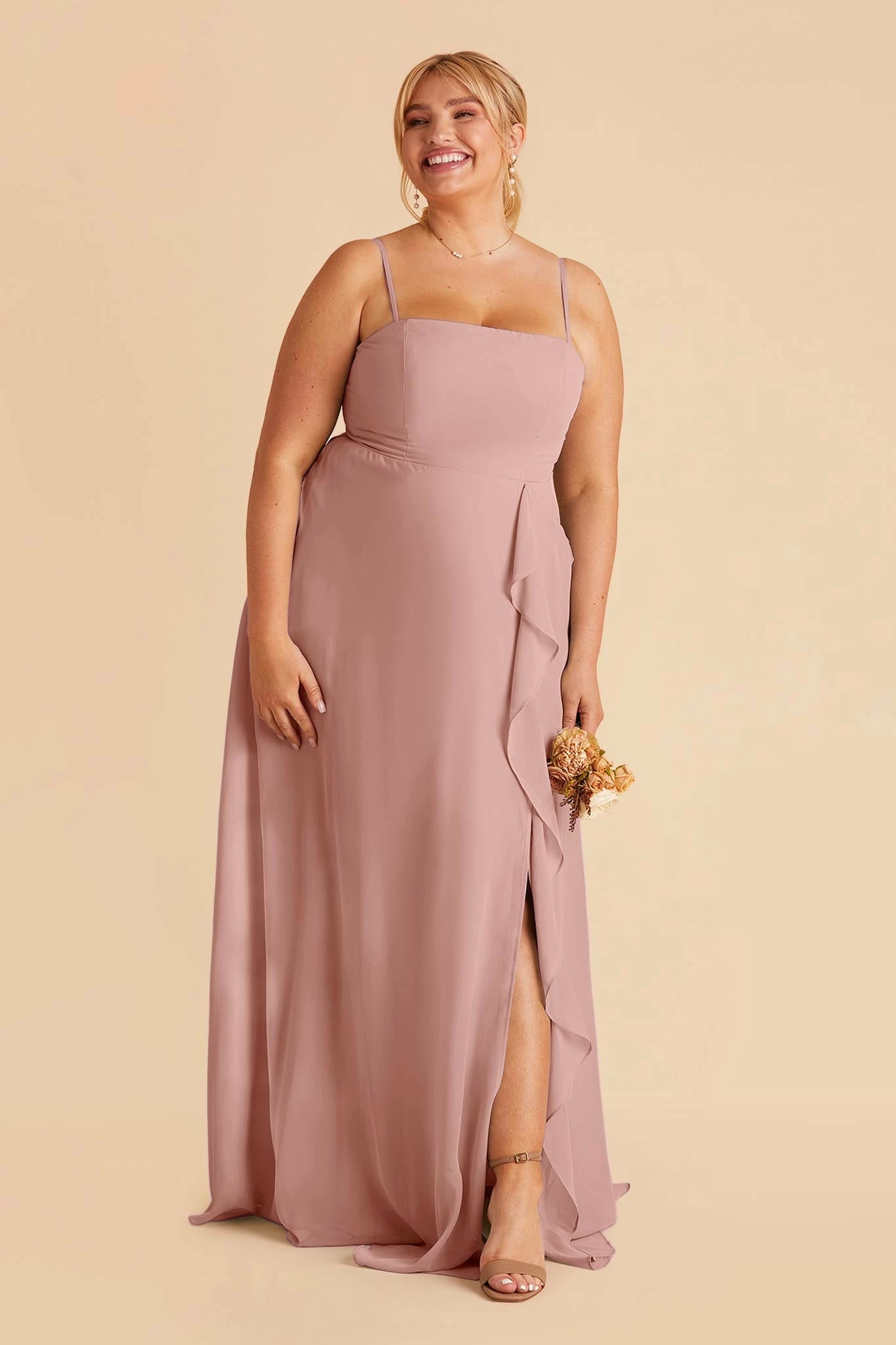 Winnie Convertible Chiffon Dress - English Rose - Image 7