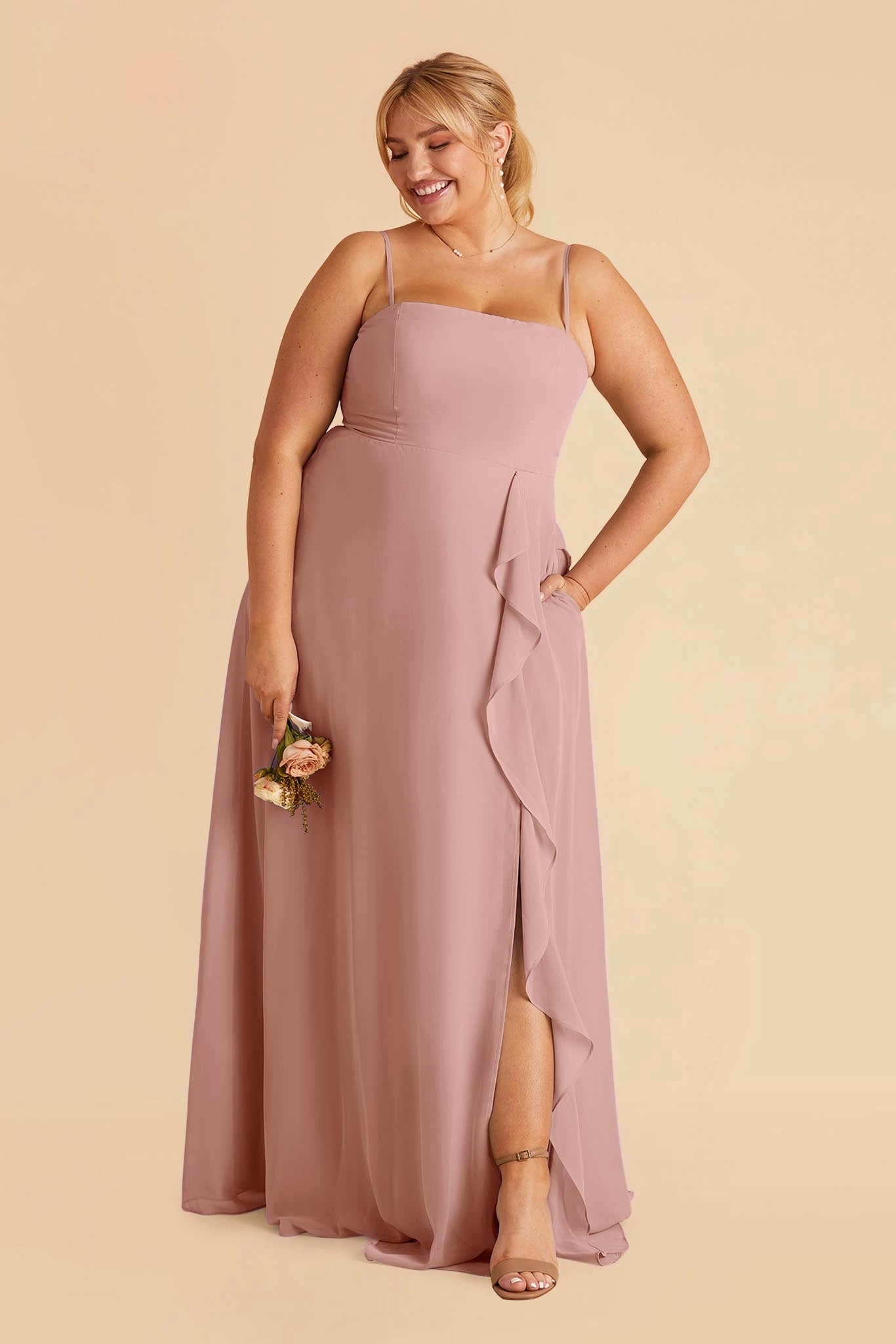 Winnie Convertible Chiffon Dress - English Rose